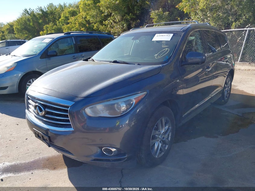 2014 Infiniti Qx60 grey other gasoline 5N1AL0MNXEC534058 photo #3