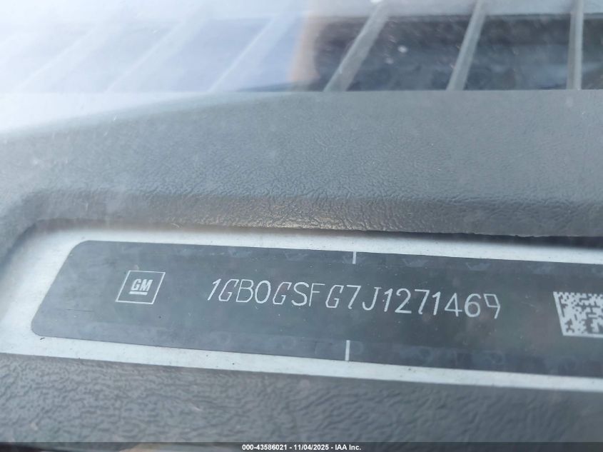 2018 Chevrolet Express Cutaway Work Van VIN: 1GB0GSFG7J1271469 Lot: 43586021