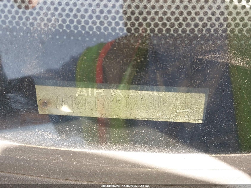 2000 Ford F-150 Work Series/Xl/Xlt VIN: 1FTZF1720YKA01474 Lot: 43586223