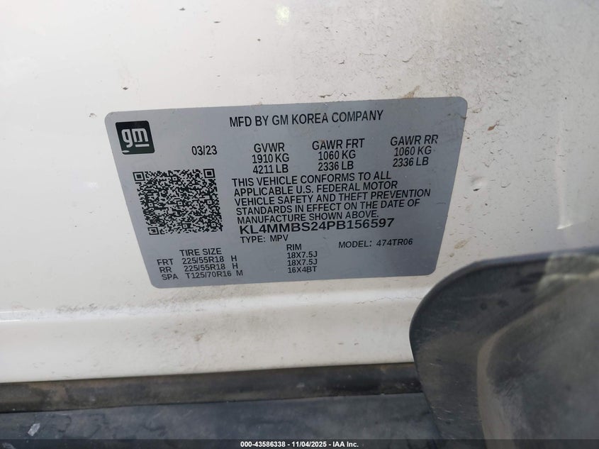 2023 BUICK ENCORE GX PREFERRED FWD KL4MMBS24PB156597