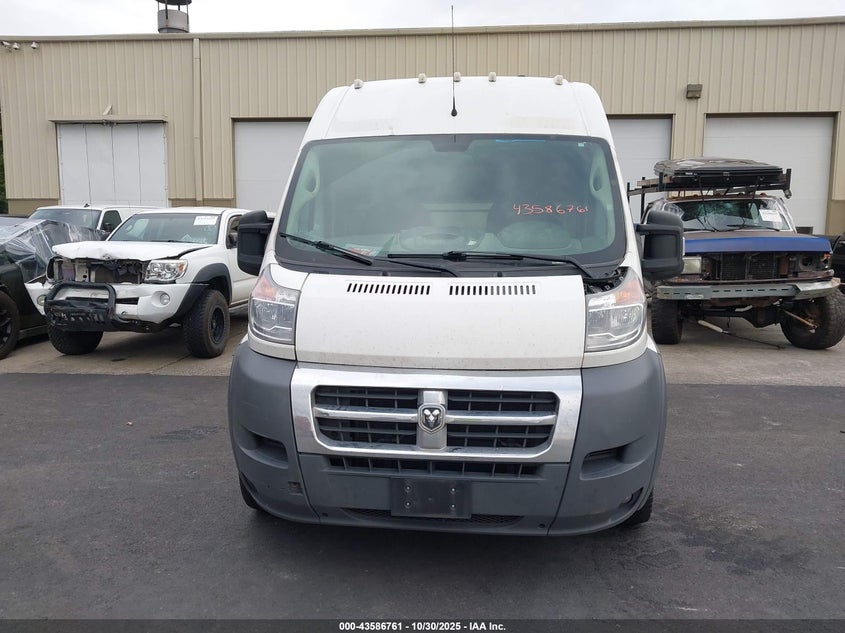 2018 Ram Promaster 3500 Cargo Van High Roof 159 Wb Ext VIN: 3C6URVJG3JE101260 Lot: 43586761