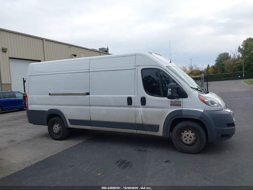 2018 Ram Promaster 3500 Cargo Van High Roof 159 Wb Ext VIN: 3C6URVJG3JE101260 Lot: 43586761