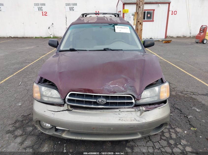 2000 Subaru Outback VIN: 4S3BH6655Y6643976 Lot: 43586832