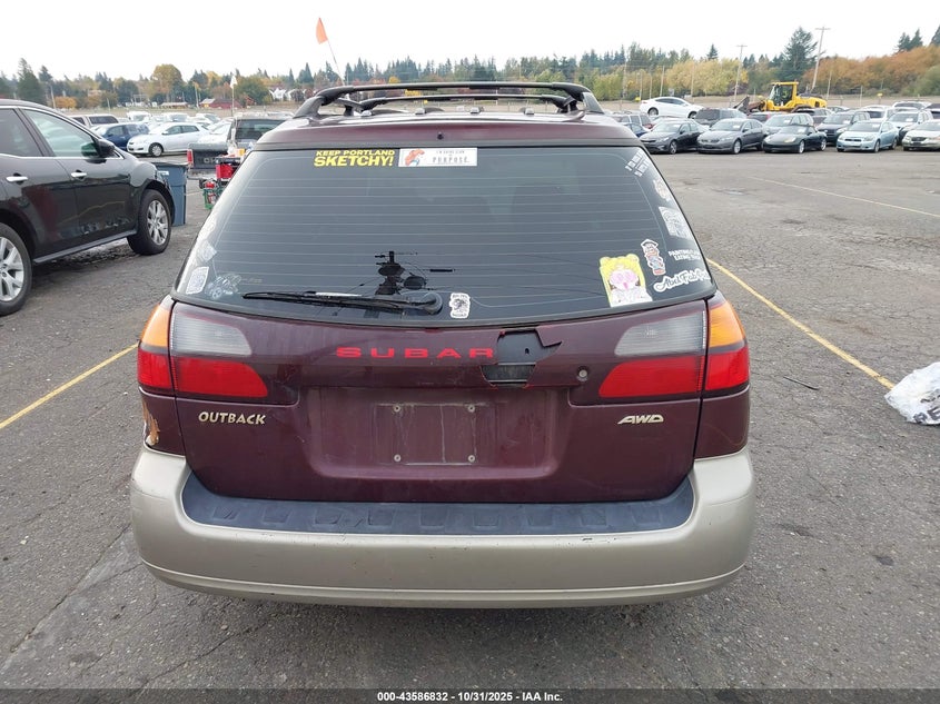 2000 Subaru Outback VIN: 4S3BH6655Y6643976 Lot: 43586832
