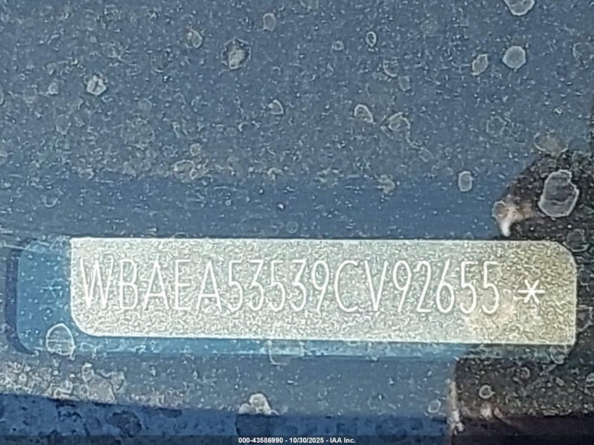 2009 BMW 650I VIN: WBAEA53539CV92655 Lot: 43586990