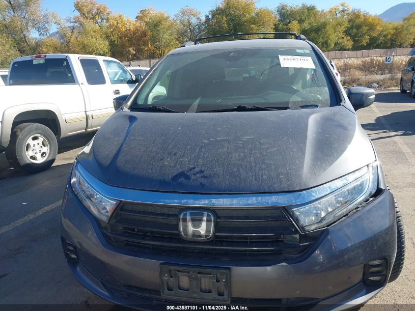 2022 Honda Odyssey Touring VIN: 5FNRL6H88NB039181 Lot: 43587101