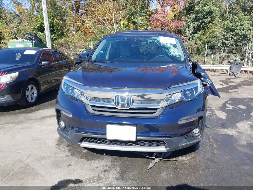 2022 Honda Pilot 2Wd Ex-L VIN: 5FNYF5H50NB006176 Lot: 43587136