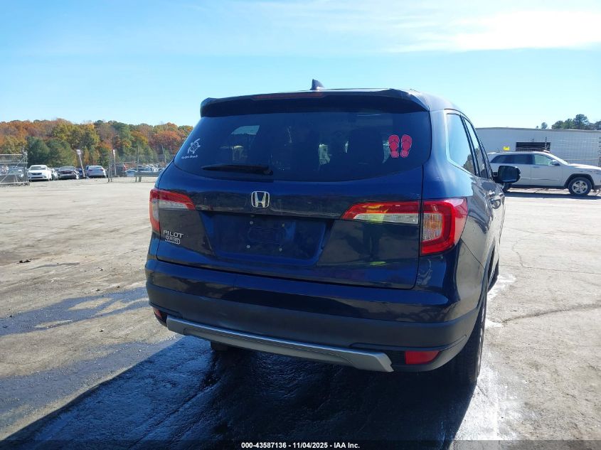 2022 Honda Pilot 2Wd Ex-L VIN: 5FNYF5H50NB006176 Lot: 43587136