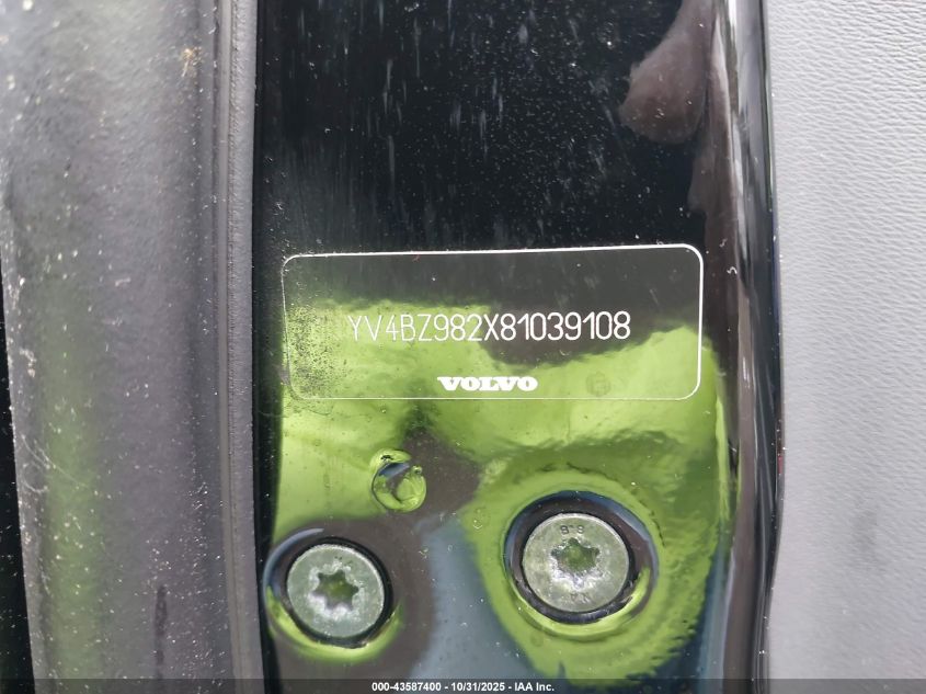 2008 Volvo Xc70 3.2 VIN: YV4BZ982X81039108 Lot: 43587400