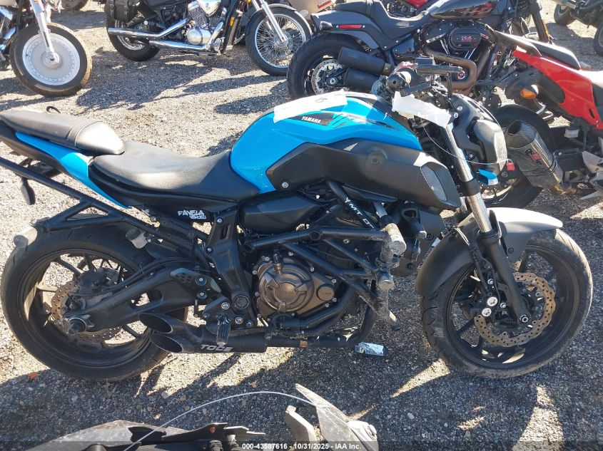 2019 Yamaha Mt07 VIN: JYARM27E3KA004125 Lot: 43587616