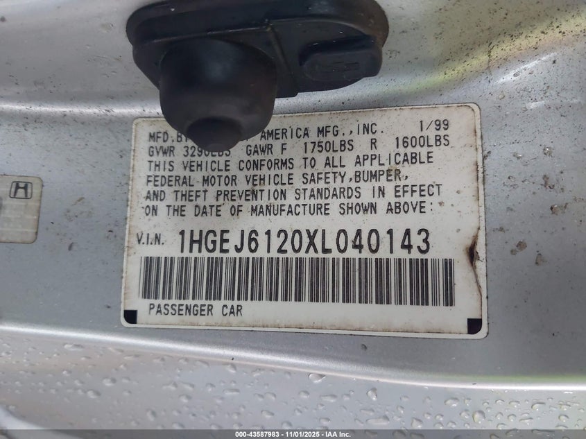 1HGEJ6120XL040143 1999 HONDA CIVIC photo no. 9