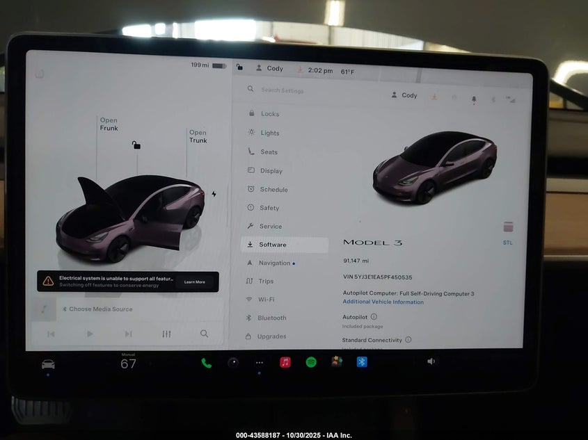 2023 Tesla Model 3 Rear-Wheel Drive VIN: 5YJ3E1EA5PF450535 Lot: 43588187