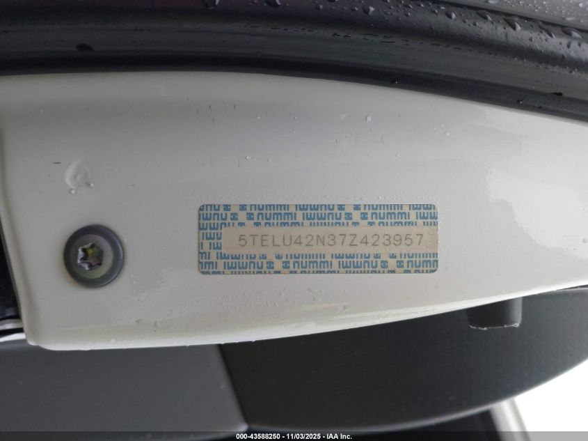 2007 Toyota Tacoma Base V6 VIN: 5TELU42N37Z423957 Lot: 43588250