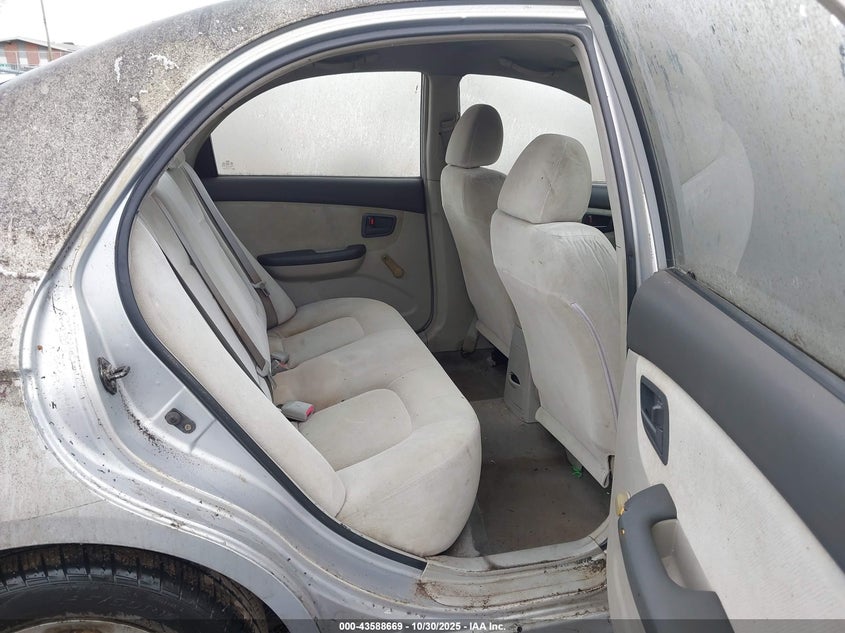 2004 Kia Spectra Ex/Lx VIN: KNAFE121X45057934 Lot: 43588669