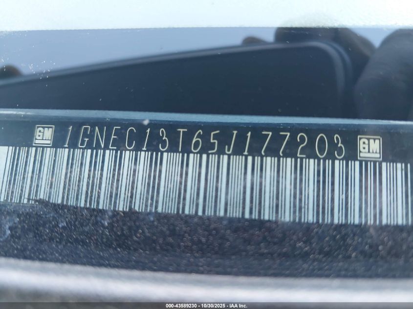 2005 Chevrolet Tahoe Lt VIN: 1GNEC13T65J177203 Lot: 43589230