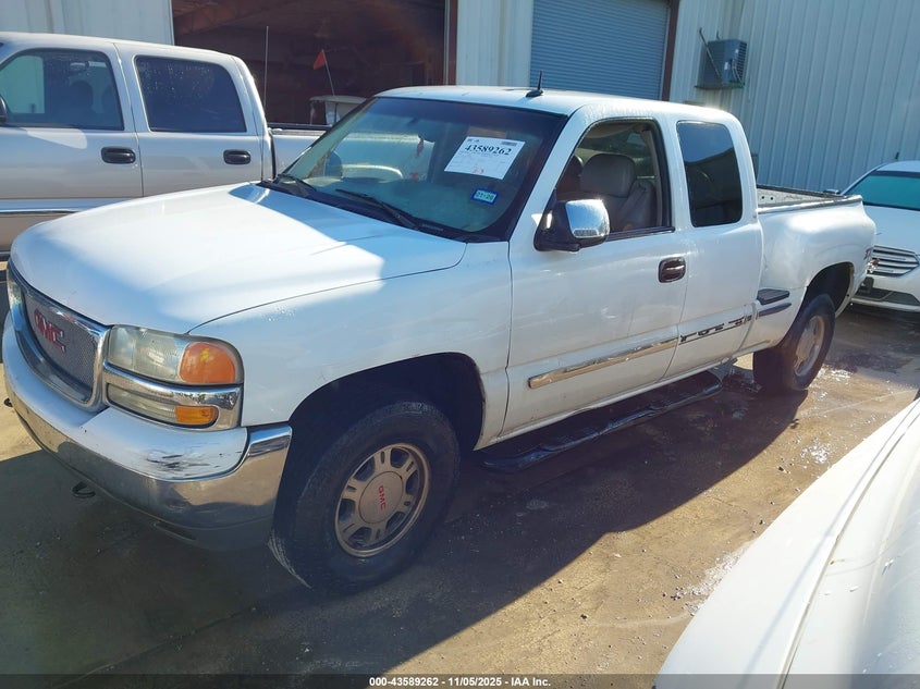 2002 GMC Sierra 1500 Sle white truck gasoline 1GTEK19T92Z323948 photo #3