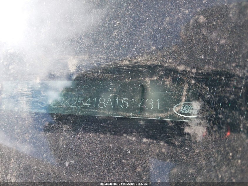 2008 Land Rover Range Rover Sport Hse VIN: SALSK25418A151731 Lot: 43589366