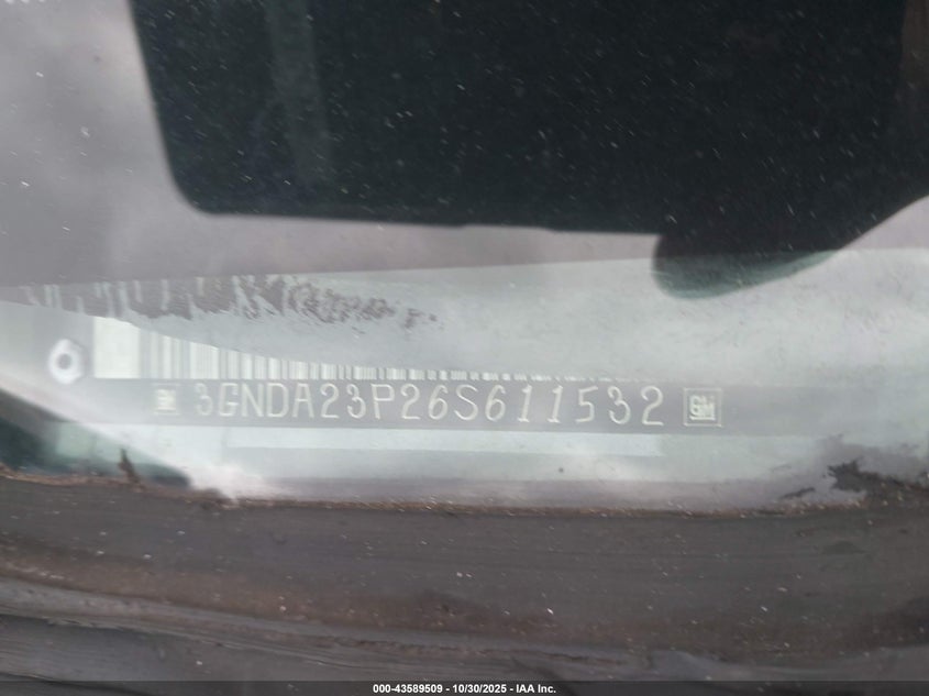 2006 Chevrolet Hhr Lt VIN: 3GNDA23P26S611532 Lot: 43589509