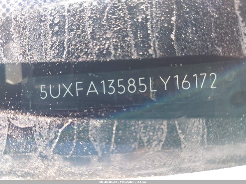 2005 BMW X5 3.0I VIN: 5UXFA13585LY16172 Lot: 43589597