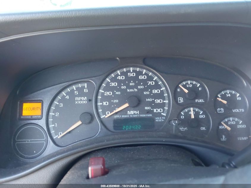 2001 Chevrolet Tahoe Ls VIN: 1GNEC13T21R195726 Lot: 43589688