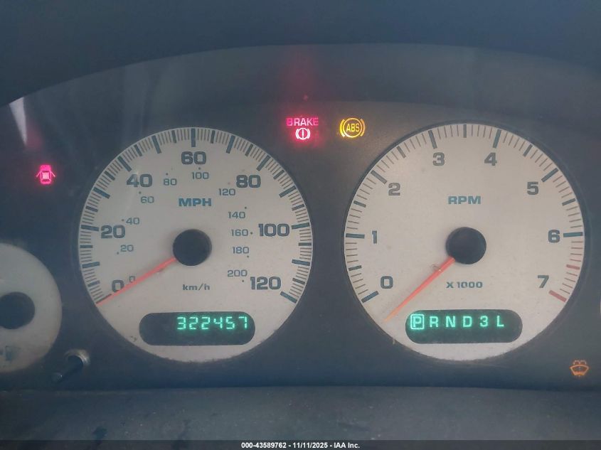 2002 Dodge Caravan Sport VIN: 1B4GP44322B709457 Lot: 43589762