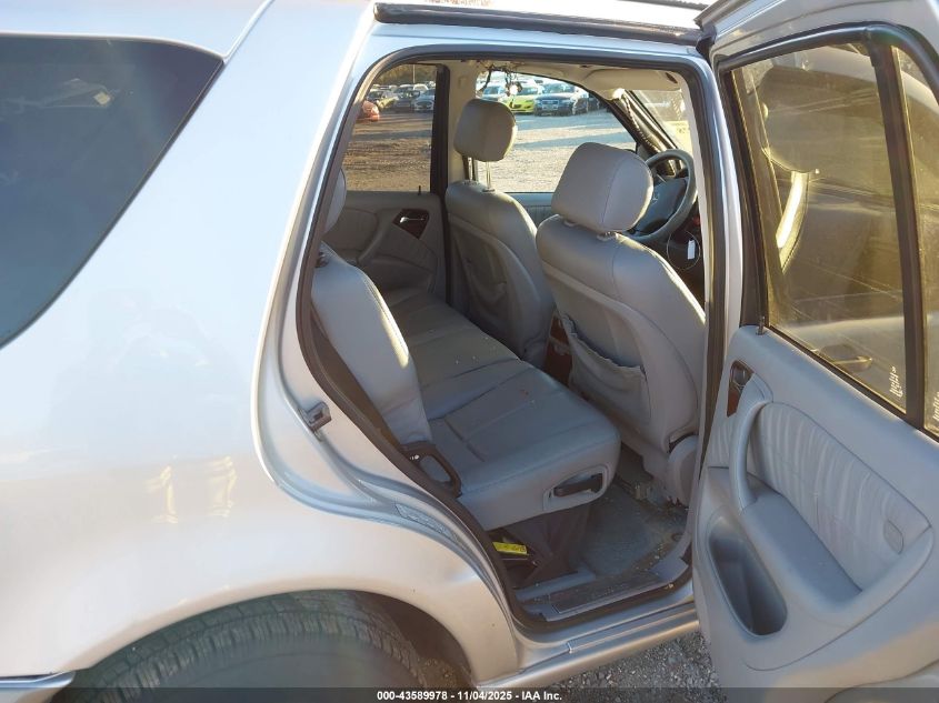 2001 Mercedes-Benz Ml 320 VIN: 4JGAB54E81A280629 Lot: 43589978