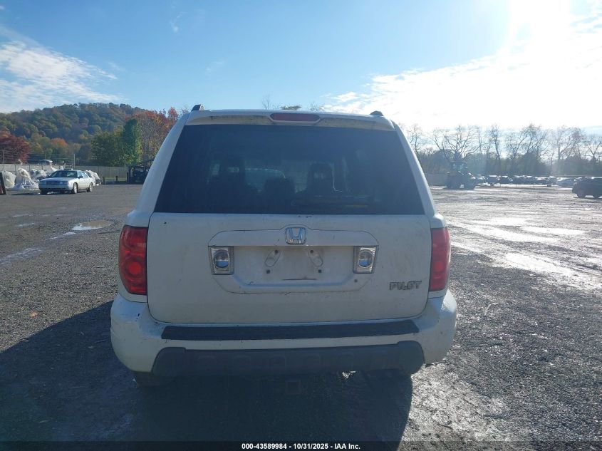 2005 Honda Pilot Ex VIN: 5FNYF18475B059585 Lot: 43589984