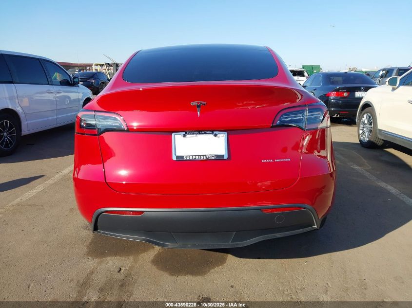 2023 Tesla Model Y Awd/Long Range Dual Motor All-Wheel Drive VIN: 7SAYGDEE1PF668687 Lot: 43590228