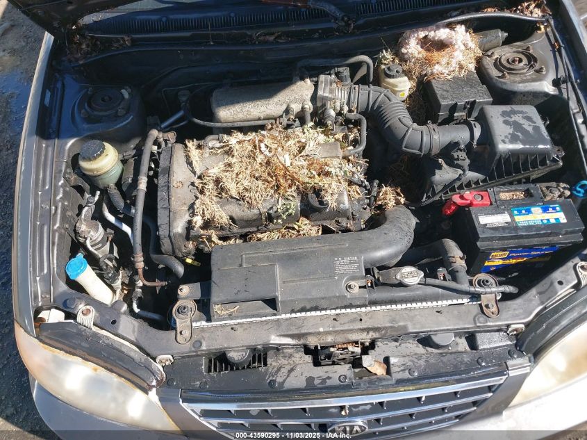 2002 Kia Spectra Ls VIN: KNAFB121725190687 Lot: 43590295