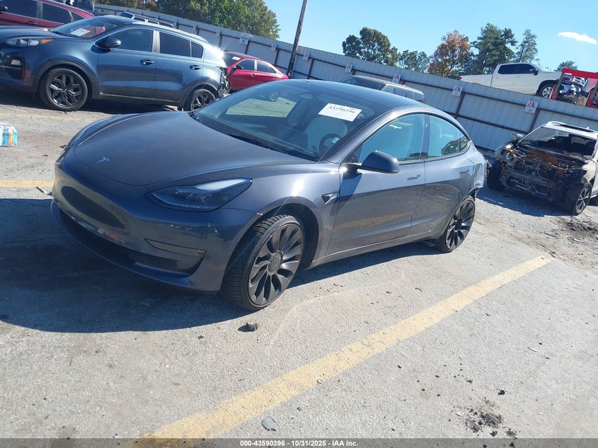Vin: 5yj3e1ec6pf713052, lot: 44085492, tesla model 3 performance dual motor all-wheel drive 20232