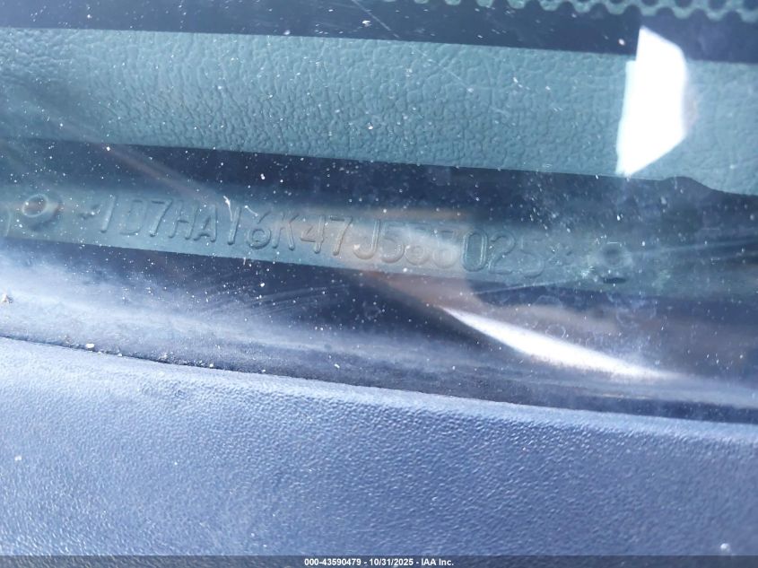 2007 Dodge Ram 1500 St VIN: 1D7HA16K47J588025 Lot: 43590479