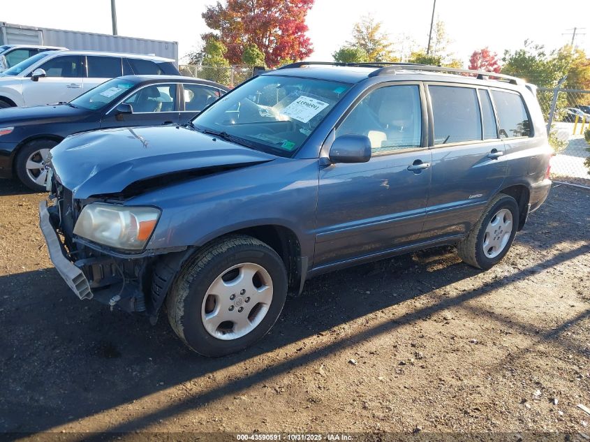 2007 Toyota Highlander Limited V6 VIN: JTEEP21A270227586 Lot: 43590591