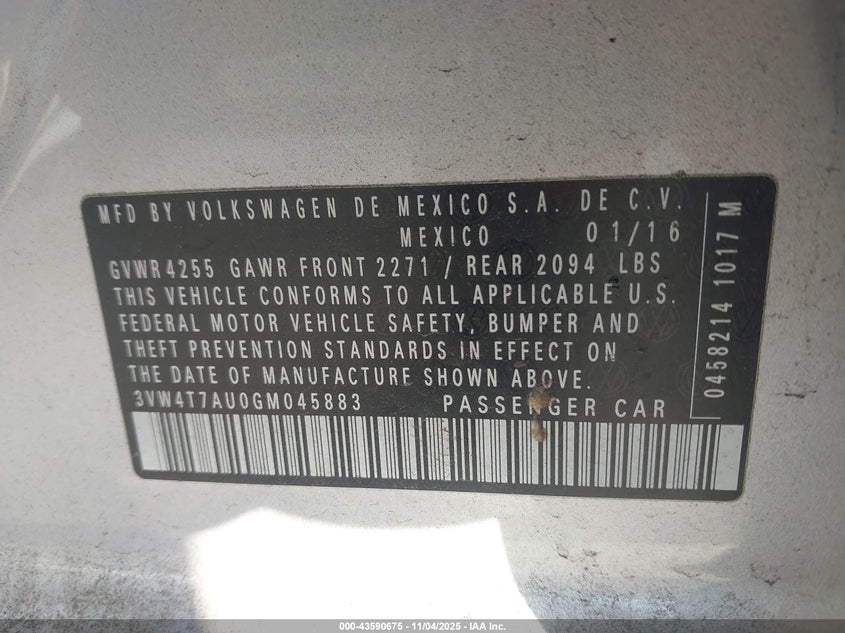 2016 VOLKSWAGEN GOLF GTI SE - 3VW4T7AU0GM045883