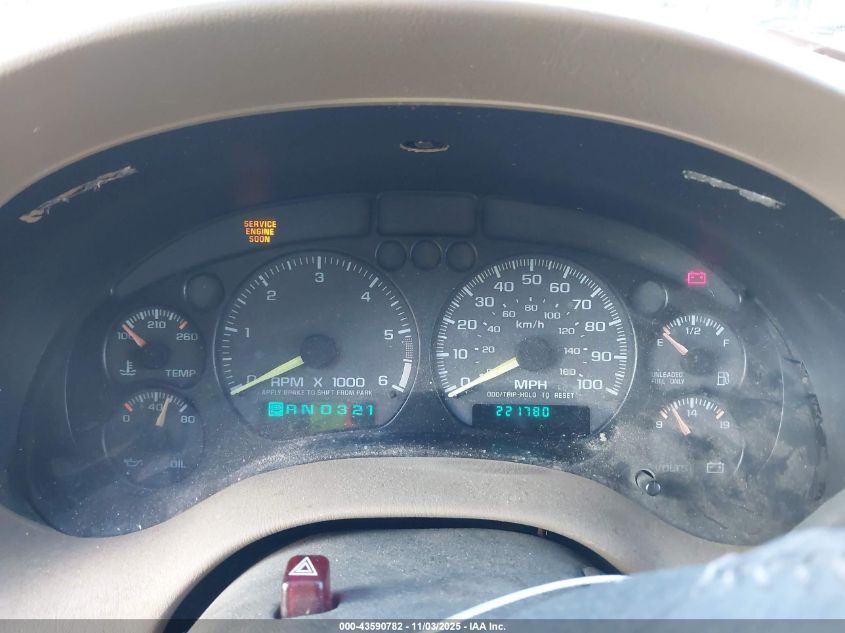 1998 Chevrolet Blazer Ls VIN: 1GNDT13WXW2265480 Lot: 43590782