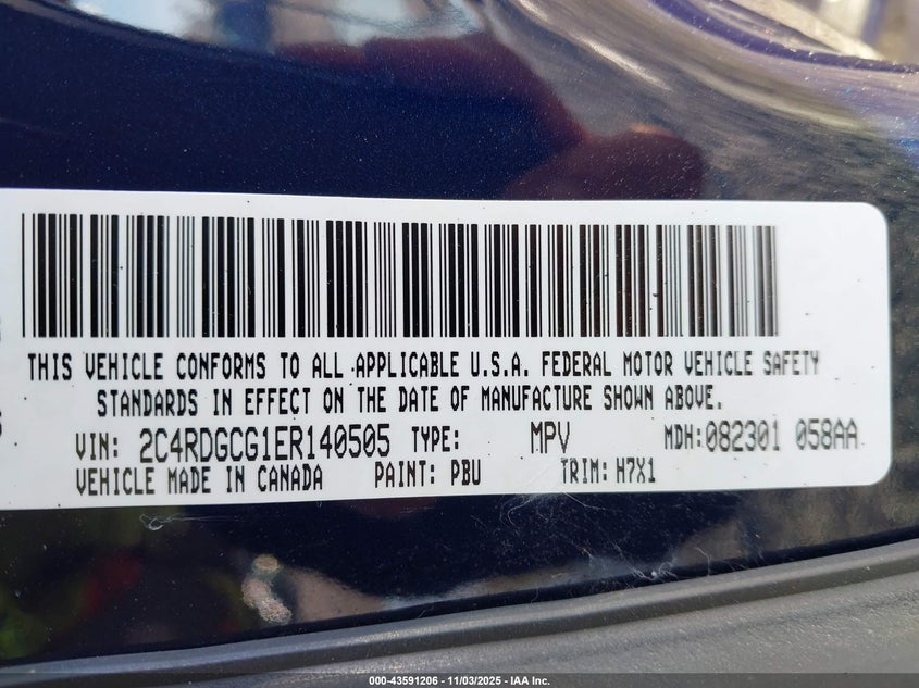 2014 DODGE GRAND CARAVAN SXT - 2C4RDGCG1ER140505