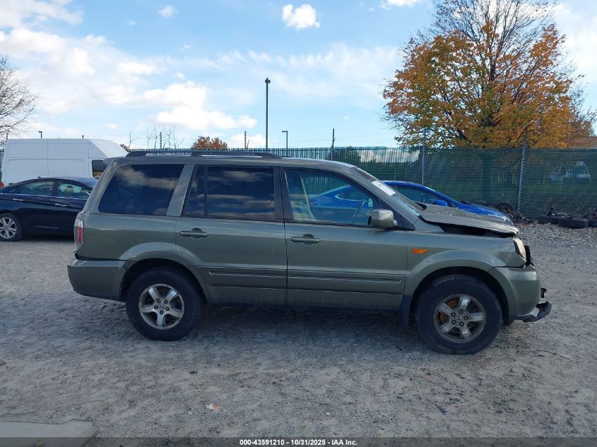 2007 Honda Pilot Ex-L VIN: 2HKYF18507H522762 Lot: 43591210