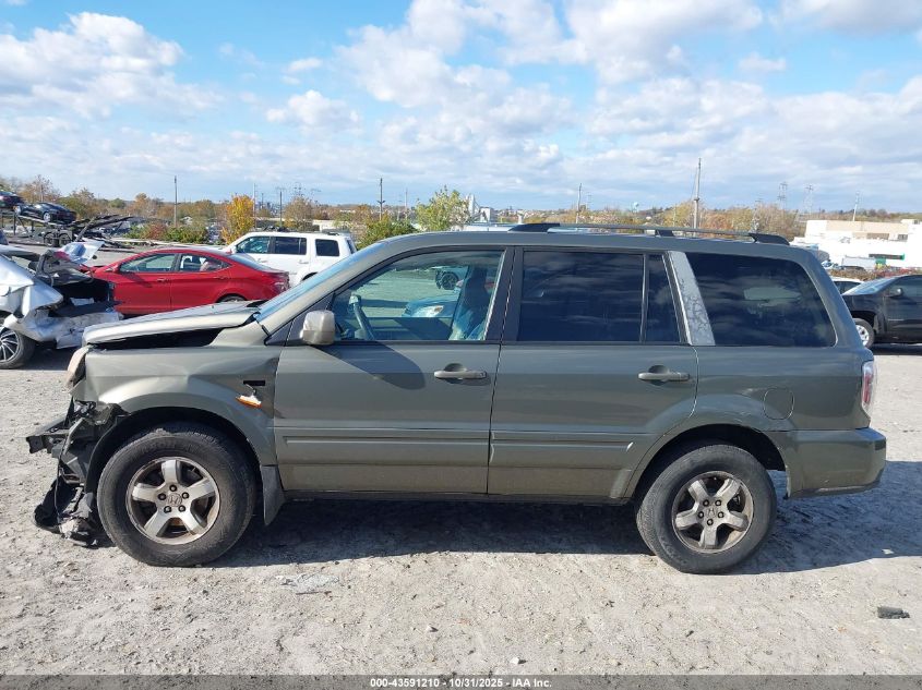 2007 Honda Pilot Ex-L VIN: 2HKYF18507H522762 Lot: 43591210