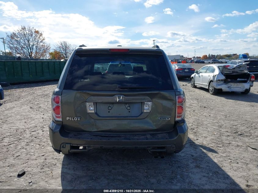 2007 Honda Pilot Ex-L VIN: 2HKYF18507H522762 Lot: 43591210
