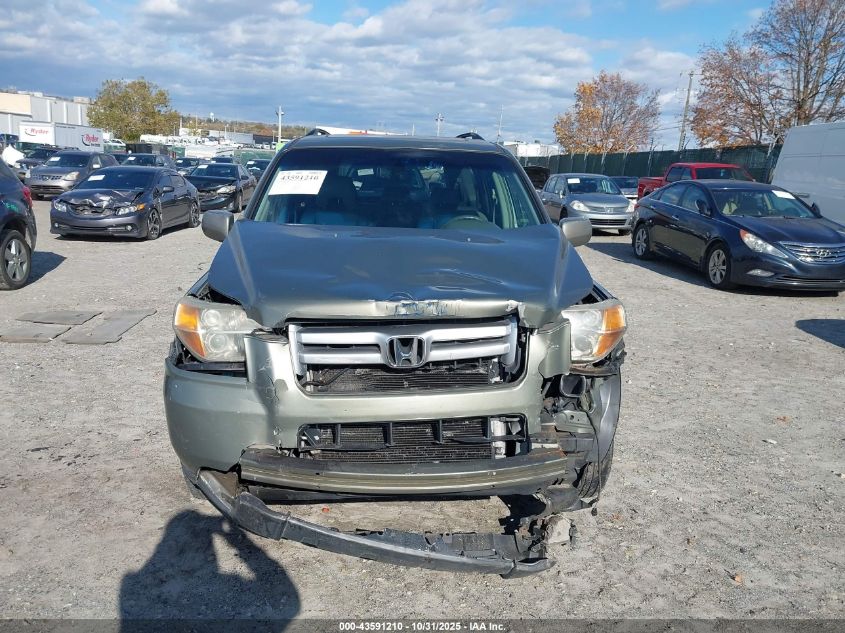 2007 Honda Pilot Ex-L VIN: 2HKYF18507H522762 Lot: 43591210