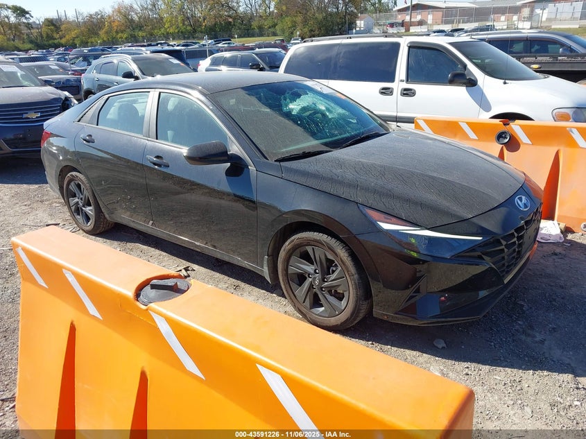 2022 HYUNDAI ELANTRA HYBRID BLUE - KMHLM4AJ4NU020862