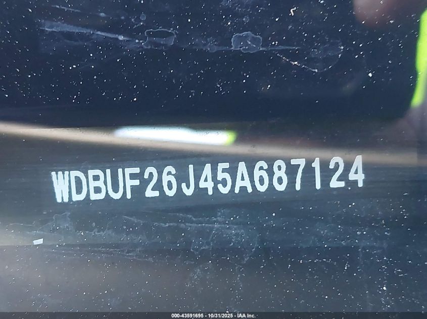 2005 Mercedes-Benz E 320 Cdi VIN: WDBUF26J45A687124 Lot: 43591695