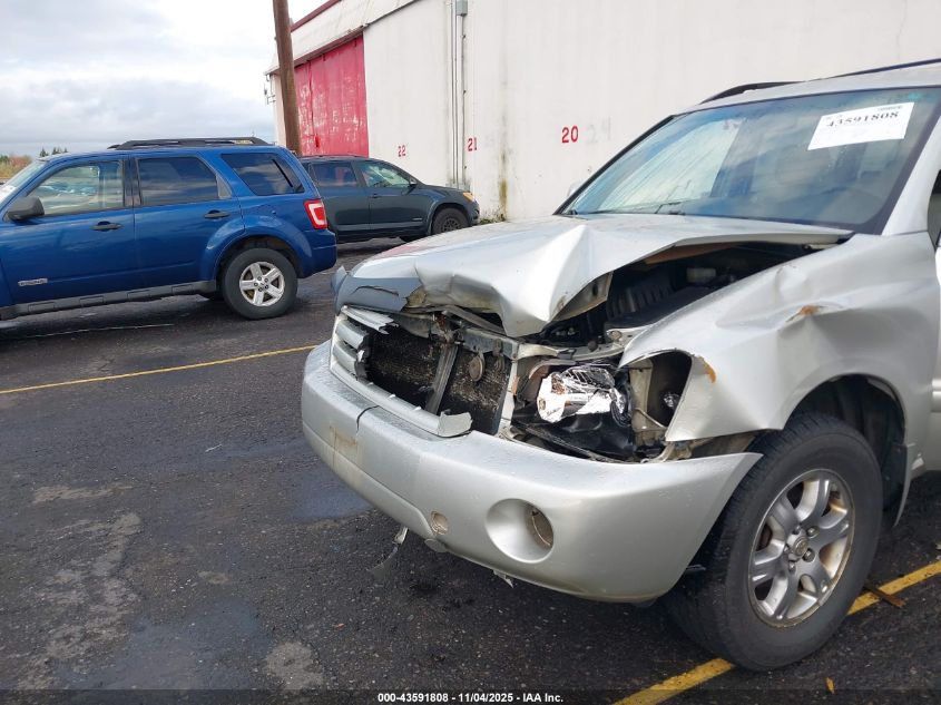 2005 Toyota Highlander V6 VIN: JTEEP21A650124183 Lot: 43591808