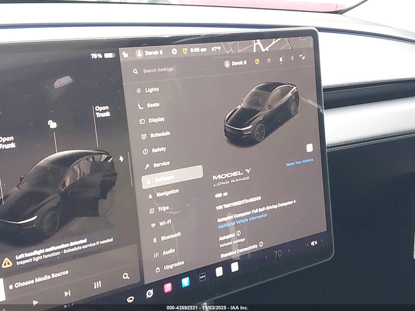 2026 Tesla Model Y Long Range Dual Motor All-Wheel Drive VIN: 7SAYGDED3TA462009 Lot: 43592331