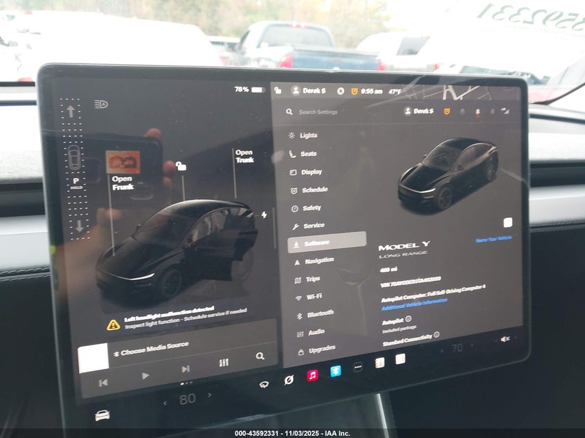 2026 Tesla Model Y Long Range Dual Motor All-Wheel Drive VIN: 7SAYGDED3TA462009 Lot: 43592331