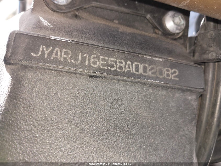2008 Yamaha Yzfr6 VIN: JYARJ16E58A002082 Lot: 43592393