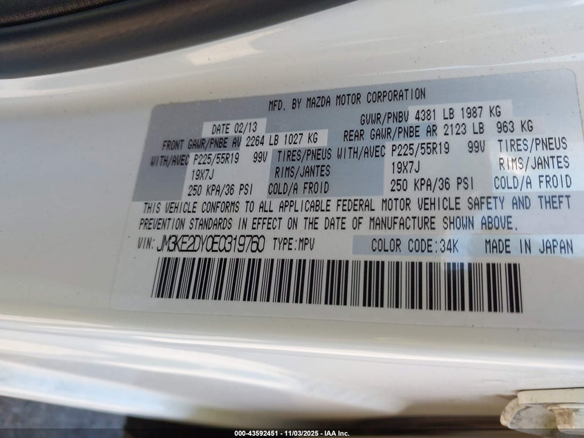 2014 MAZDA CX-5 GRAND TOURING - JM3KE2DY0E0319760