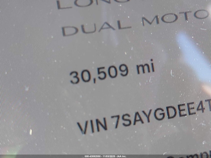 2026 Tesla Model Y Long Range Dual Motor All-Wheel Drive/Long Range Launch Series VIN: 7SAYGDEE4TA387636 Lot: 43592550