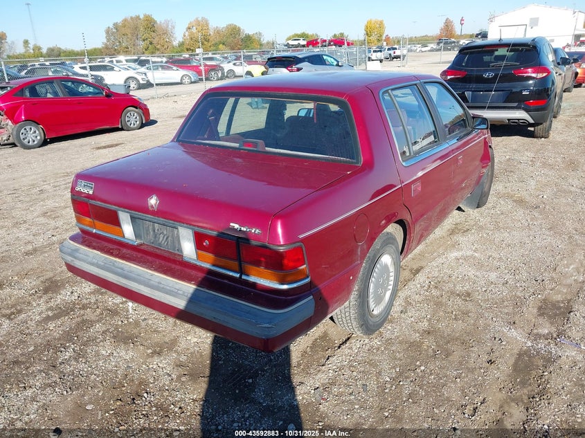 1B3XA46K0LF802725 1990 DODGE SPIRIT photo no. 4