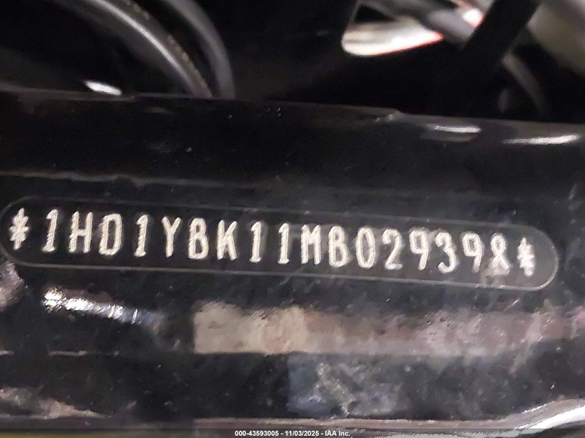 2021 Harley-Davidson Flhcs VIN: 1HD1YBK11MB029398 Lot: 43593005