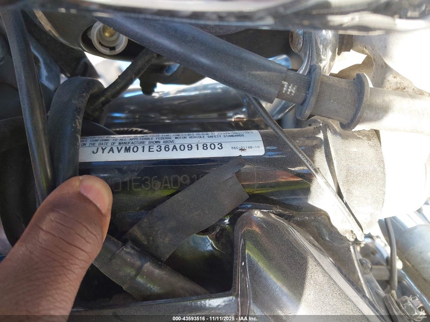 2006 Yamaha Xvs65 A VIN: JYAVM01E36A091803 Lot: 43593516